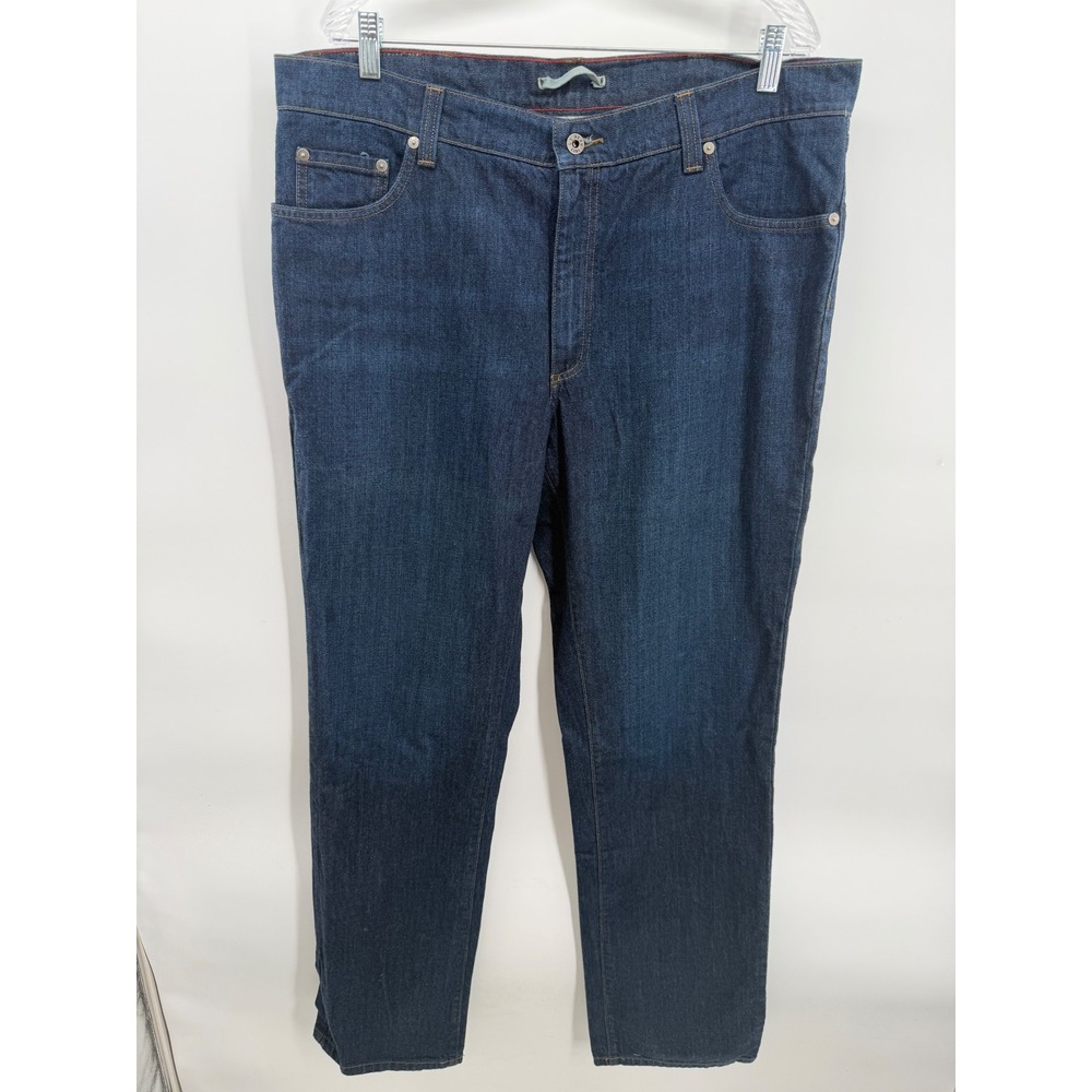 L.L. Bean Classic Fit Jeans Mens 38x34 Dark Wash Indigo Straight Leg 505084